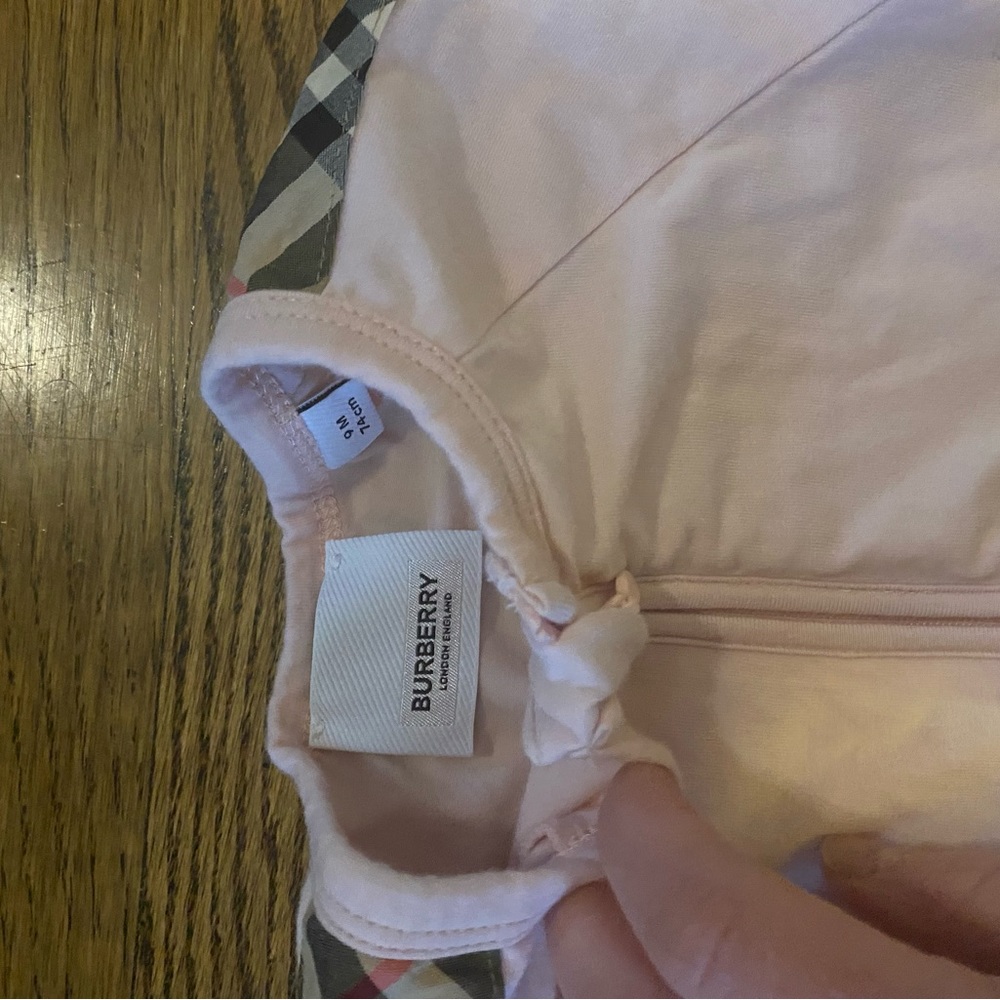 Burberry pink onesie